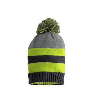 Cappello modello cuffia con pompon colorato ido