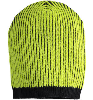 Cappello modello cuffia in tricot fluo ido VERDE-5237