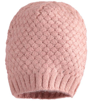 Cappello modello cuffia in tricot con particolare lavorazione ido