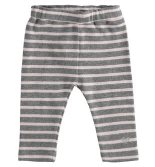 Pantalone in tessuto maglia tinto filo rigato ido ROSA-2715