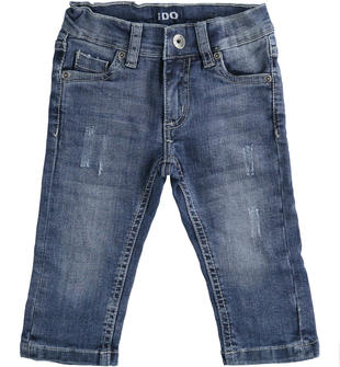 Pantalone in denim stretch modello slim fit ido STONE WASHED-7450