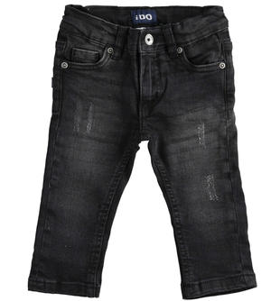 Pantalone in denim stretch modello slim fit ido NERO-7990