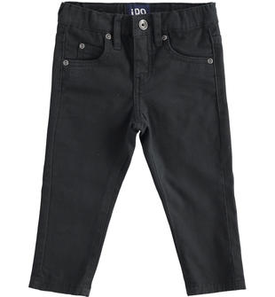 Pantalone in twill stretch autunnale ido NERO-0658