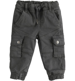 Pantalone modello cargo in twill stretch ido GRIGIO-0567