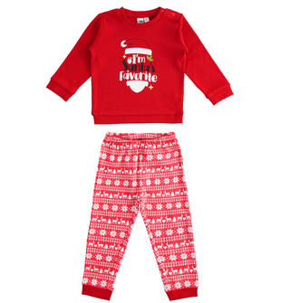 Pigiama due pezzi 100% cotone per bambino ido ROSSO-2253