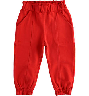 Particolare pantalone in morbido jersey invernale ido ROSSO-2255