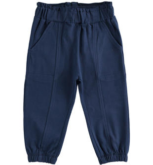 Particolare pantalone in morbido jersey invernale ido NAVY-3854