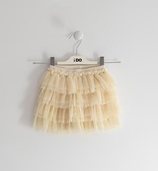 Gonna a balze in tulle ido BEIGE-0151