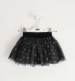 Gonna in tulle con fantasia all over ido GRIGIO-ROSA-6QW6