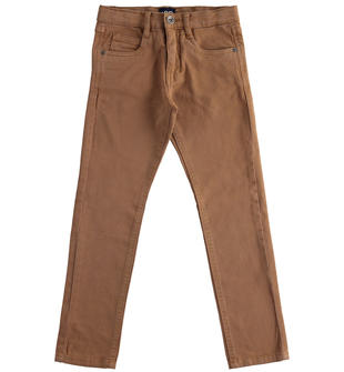 Pantalone modello cinque tasche in twill ido DARK BEIGE-0818