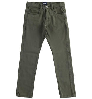 Pantalone modello cinque tasche in twill ido VERDE MILITARE-5557