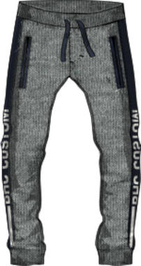 Pantalone in felpa con bande laterali ido GRIGIO MELANGE-8970