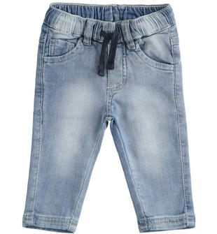 Jeans neonato in denim stretch di cotone ido STONE BLEACH-7350