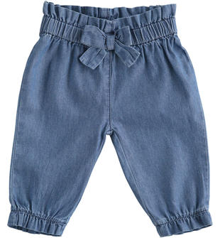 Jeans neonata 100% cotone in denim leggero ido