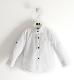 Camicia per bambino con ricamo ido BIANCO-0113