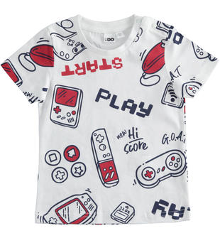 T-shirt bambino tema gioco 100% cotone ido