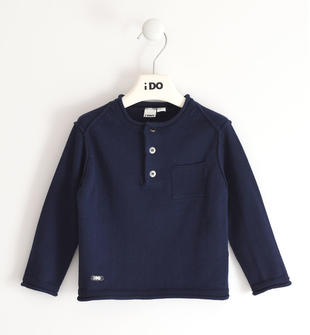 Maglia bambino 100% cotone in tricot con taschino ido