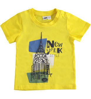 T-shirt bambino stampa New York 100% cotone ido