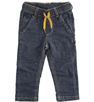 Jeans bambino in denim con coulisse ido BLU-7750