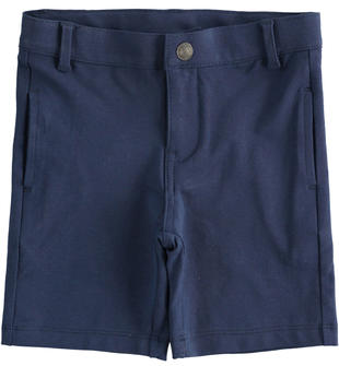 Pantaloni corti bambino in jersey stretch slim fit ido NAVY-3854