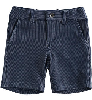 Pantalone corto bambino tinto filo ido NAVY-3854