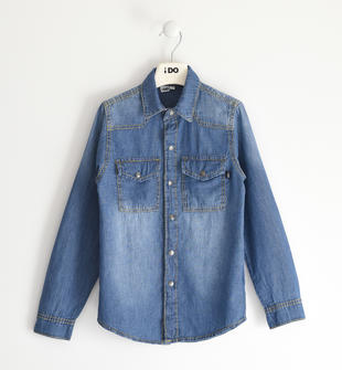 Camicia jeans bambino 100% cotone ido