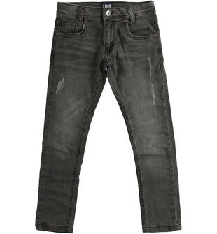 Jeans bambino stretch modello cinque tasche ido GRIGIO CHIARO-7992