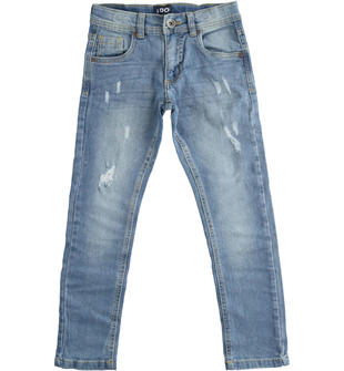 Pantalone jeans bambino in denim stretch ido SOVRATINTO ECRU-7200
