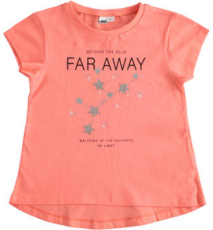 T-shirt bambina in 100% cotone con stampa ido