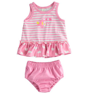 Abito neonata mare con pesciolino linea beachwear ido