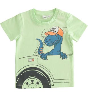 T-shirt bambino in 100% con dinosauro ido
