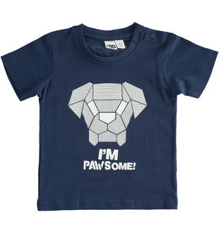 T-shirt bambino in 100% cotone con stampe grafiche ido NAVY-3854