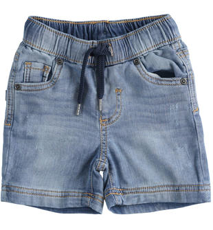 Pantaloni jeans bambino con elastico in vita ido STONE BLEACH-7350
