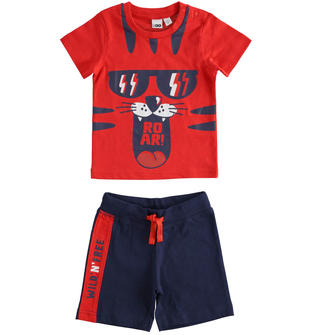 Completo bambino in 100% cotone t-shirt e pantalone ido