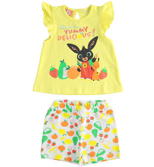 Completo bambina Bing e Flop t-shirt e pantalone ido GIALLO-1417