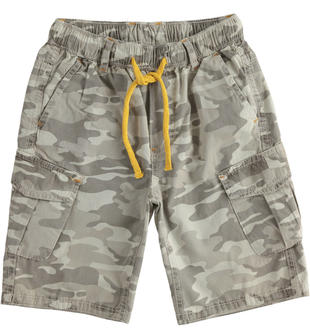 Bermuda bambino modello cargo e fantasia camouflage ido