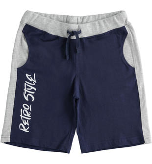 Pantaloni corti bambino in jersey di cotone ido NAVY-3854