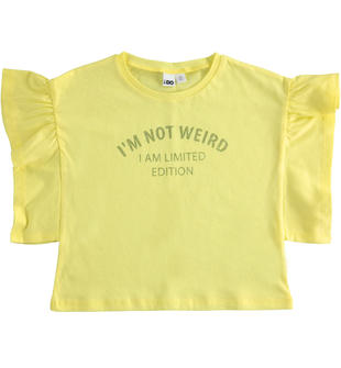 T-shirt bambina in 100% cotone con stampa ido