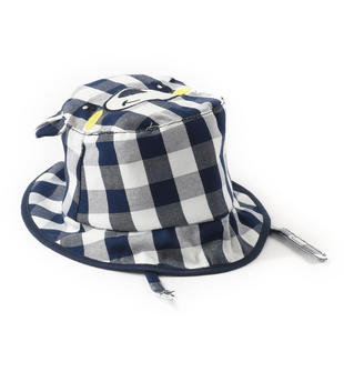 Cappello neonato 100% cotone fantasia check ido NAVY-3854