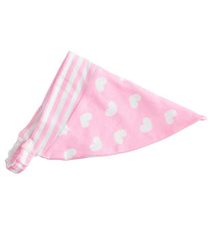 Bandana per neonata con cuori linea beachwear ido BIANCO-ROSA-6TD4