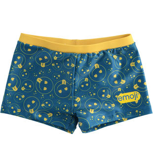 Costume mare modello boxer Emoji per bambino ido BLUETTE-GIALLO-6TA1