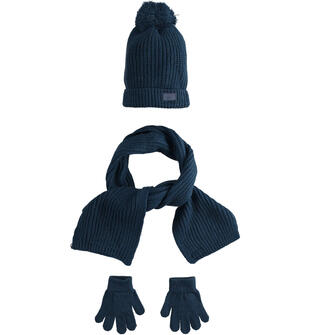 Set cappello, sciarpa e guanti bambino ido NAVY-3885