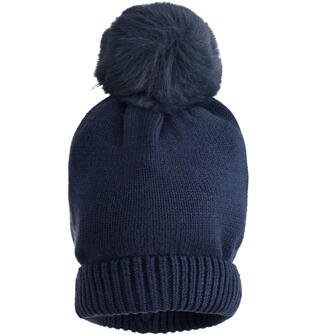 Cappello con pompon bambina ido