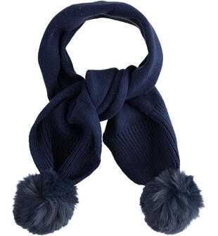 Sciarpa bambina con pompon ido NAVY-3854