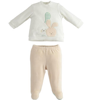 Tutina neonato due pezzi ido BEIGE-1033