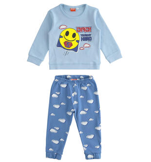 Pigiama bambino capsule Emoji ido AZZURRO-3862
