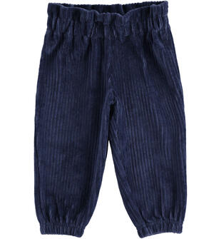 Pantaloni bambina in ciniglia ido NAVY-3854