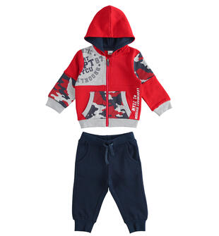 Tuta bambino in cotone garzato ido ROSSO-2253