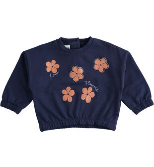 Felpa corta bambina ido NAVY-3854