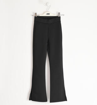 Pantalone ragazza in tessuto tecnico stretch ido NERO-0658